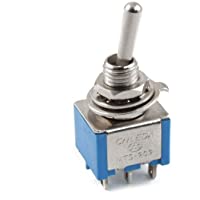 Gaoominy AC 3A-250V 6A-125V 6 pines DPDT On-On 2 posiciones Interruptor de palanca Azul